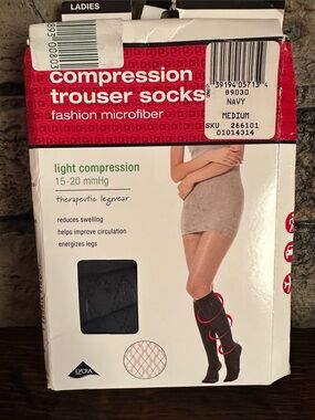Compression Trouser Socks - Navy Light Compression Medium navy